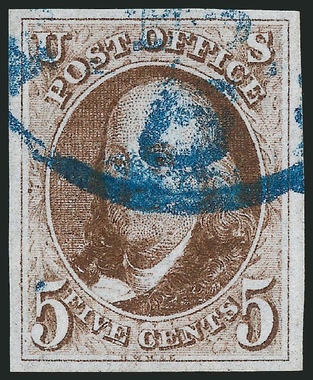 Prices of US Stamp Scott Catalog #1: 1847 5c Franklin. Robert Siegel Auction Galleries, Oct 2011, Sale 1014, Lot 1011