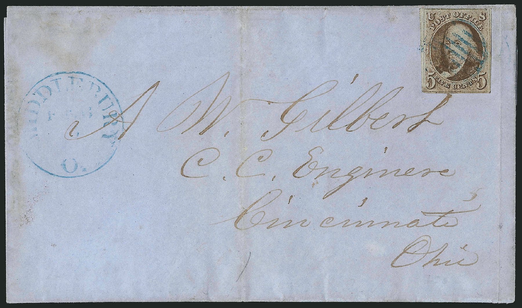 US Stamp Prices Scott Cat. #1 - 1847 5c Franklin. Robert Siegel Auction Galleries, Apr 2012, Sale 1023, Lot 2221