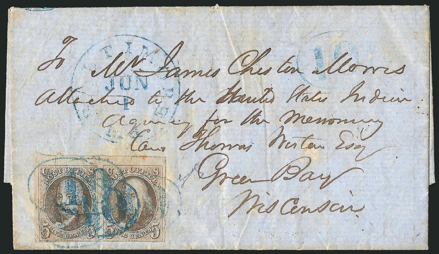 Price of US Stamp Scott Catalogue 1: 1847 5c Franklin. Robert Siegel Auction Galleries, Apr 2012, Sale 1023, Lot 2241