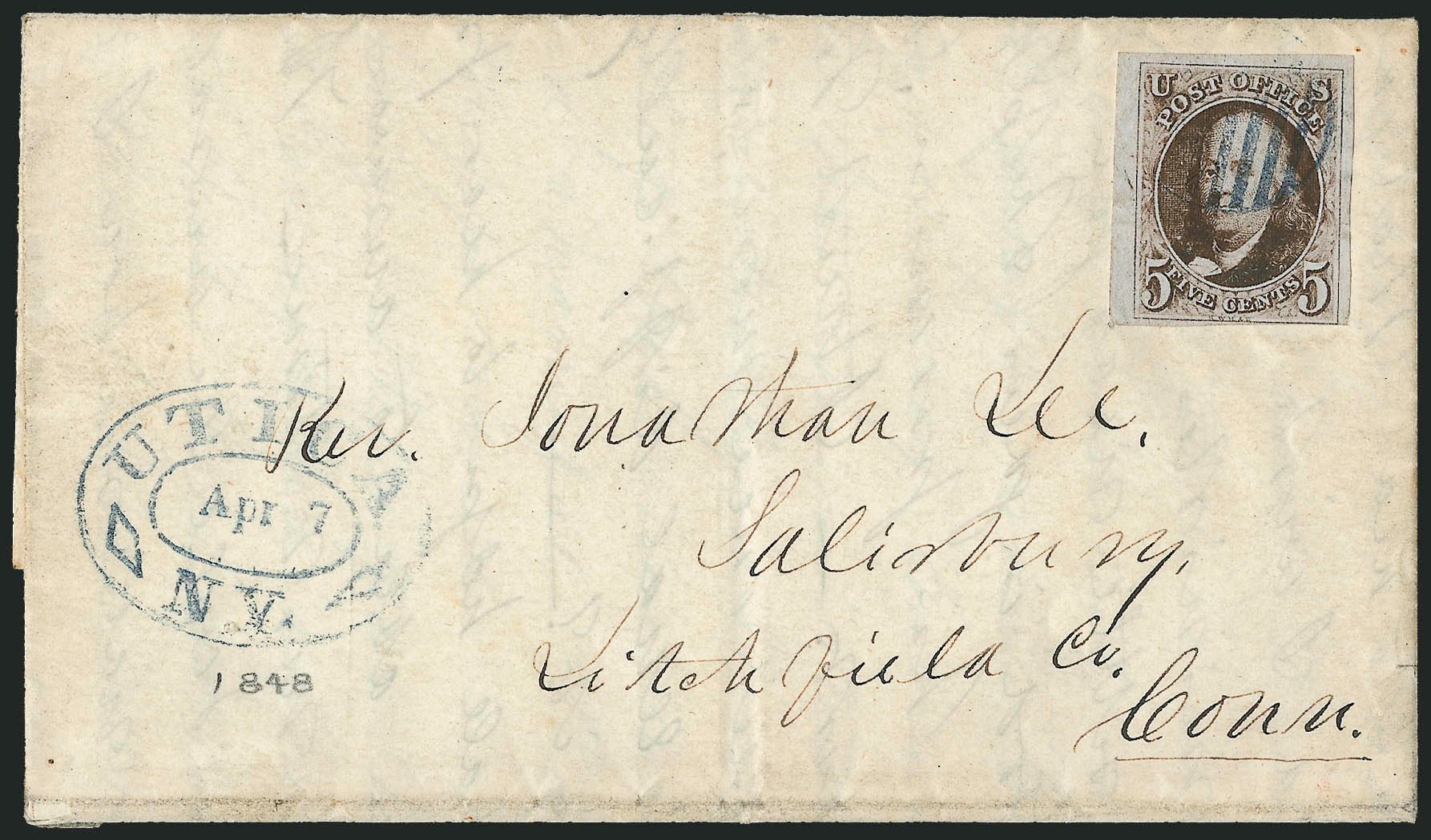 Cost of US Stamps Scott 1 - 5c 1847 Franklin. Robert Siegel Auction Galleries, Apr 2012, Sale 1023, Lot 2321