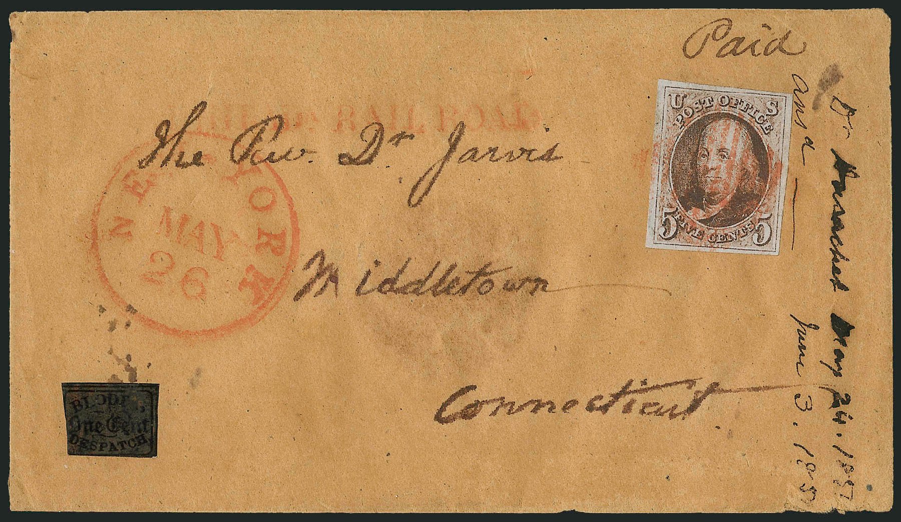 US Stamp Price Scott Catalogue # 1: 1847 5c Franklin. Robert Siegel Auction Galleries, Apr 2012, Sale 1023, Lot 2371
