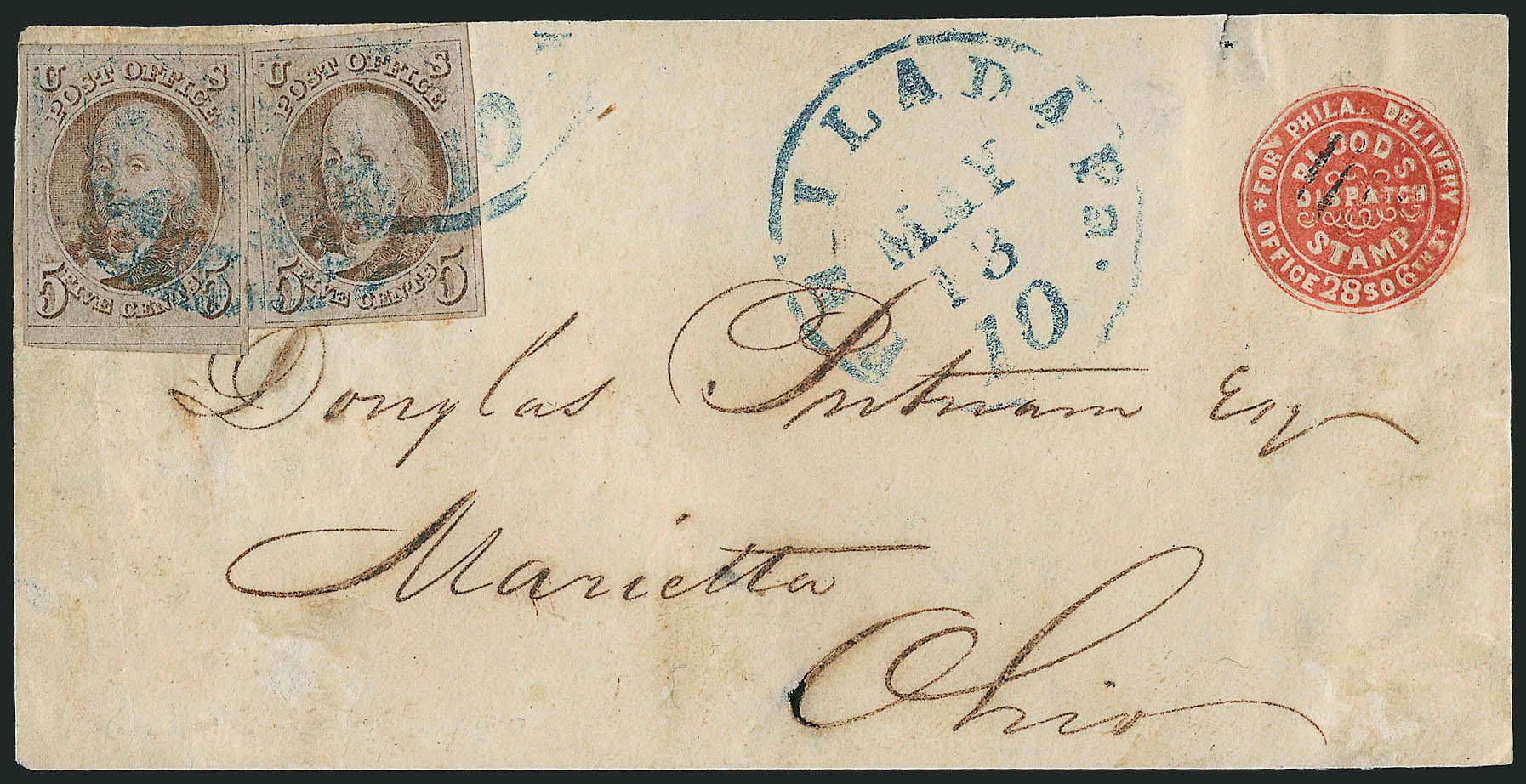 US Stamp Prices Scott # 1: 1847 5c Franklin. Robert Siegel Auction Galleries, Apr 2012, Sale 1023, Lot 2401