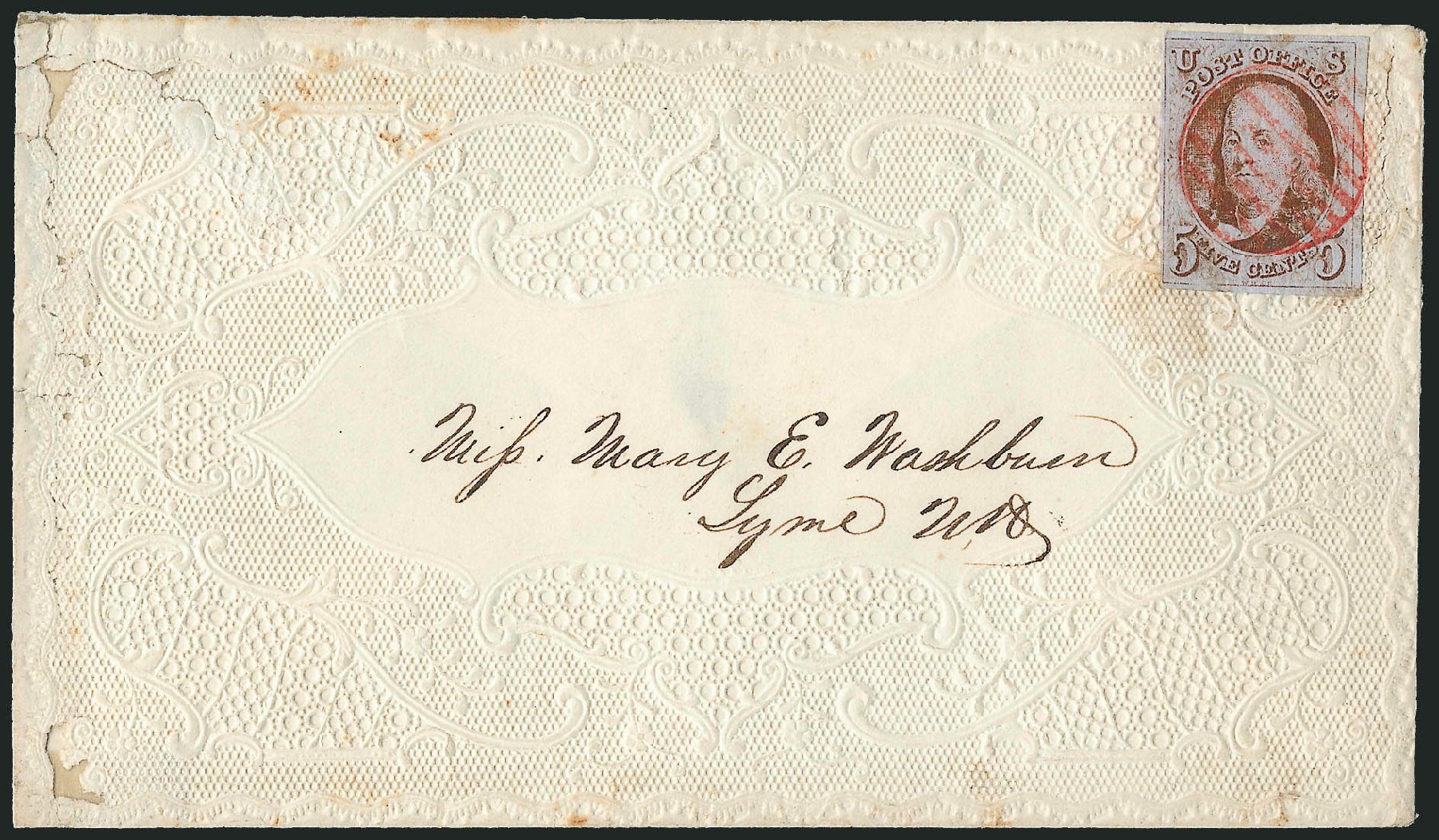US Stamp Values Scott #1: 5c 1847 Franklin. Robert Siegel Auction Galleries, Apr 2012, Sale 1023, Lot 2441