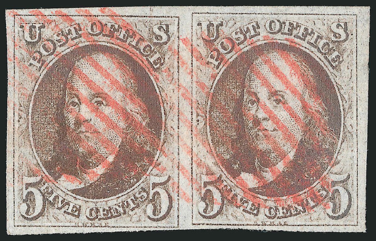 Price of US Stamp Scott # 1 - 5c 1847 Franklin. Robert Siegel Auction Galleries, Oct 2014, Sale 1082, Lot 321