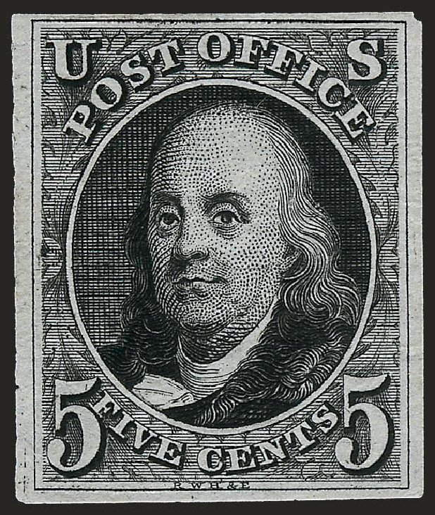Cost of US Stamp Scott Cat. 1: 1847 5c Franklin. Robert Siegel Auction Galleries, Dec 2008, Sale 967, Lot 4001