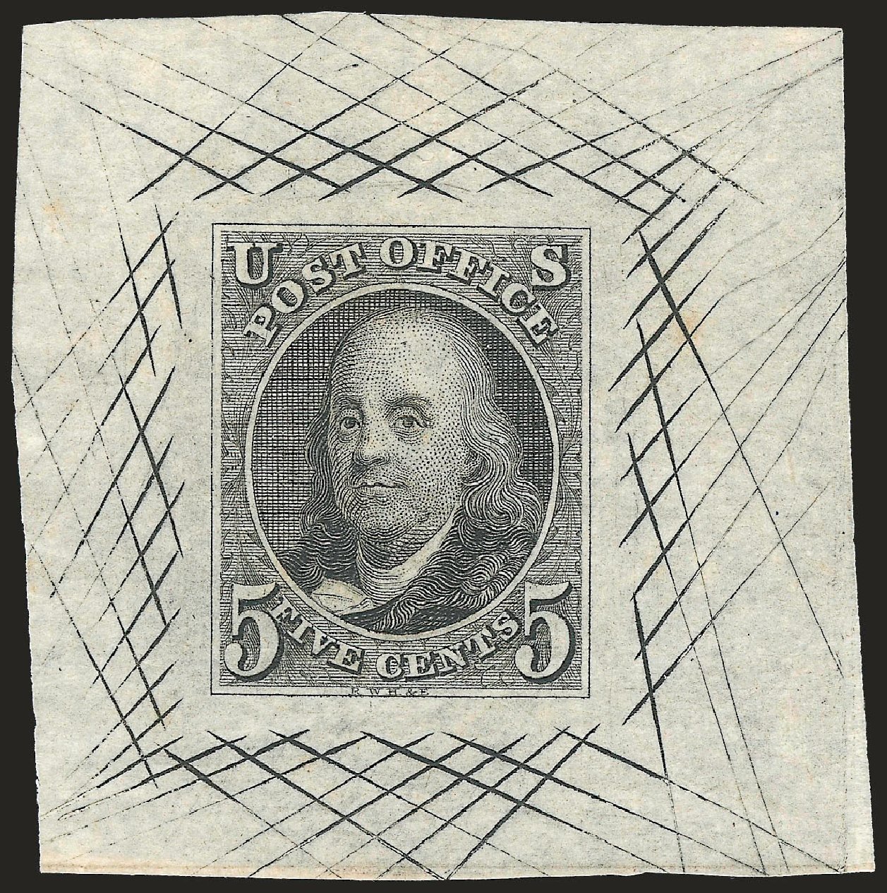 Values of US Stamps Scott Catalogue 1: 5c 1847 Franklin. Robert Siegel Auction Galleries, Jun 2009, Sale 975, Lot 1001