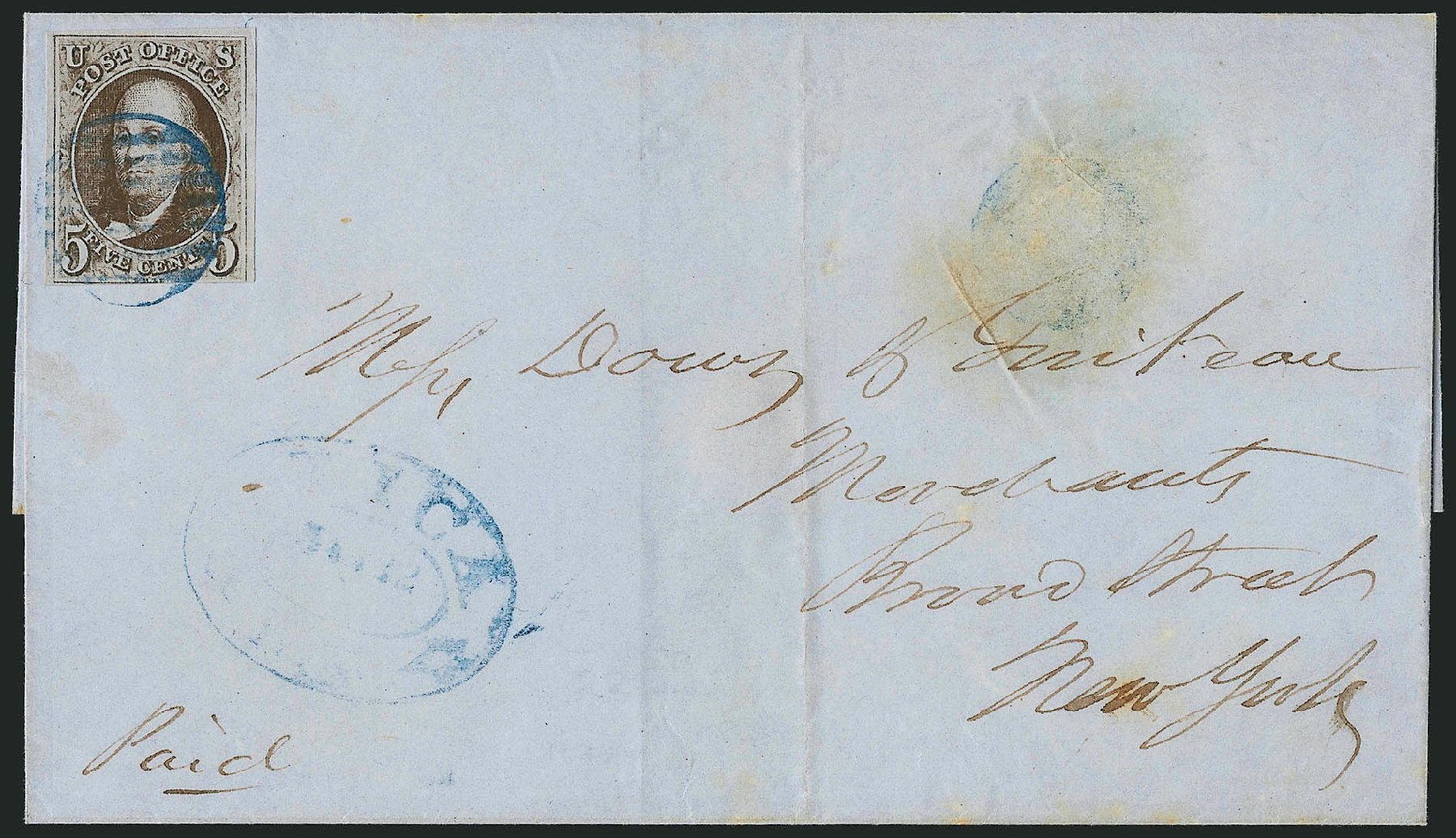 Value of US Stamps Scott Catalog # 1: 1847 5c Franklin. Robert Siegel Auction Galleries, Sep 2010, Sale 993, Lot 151