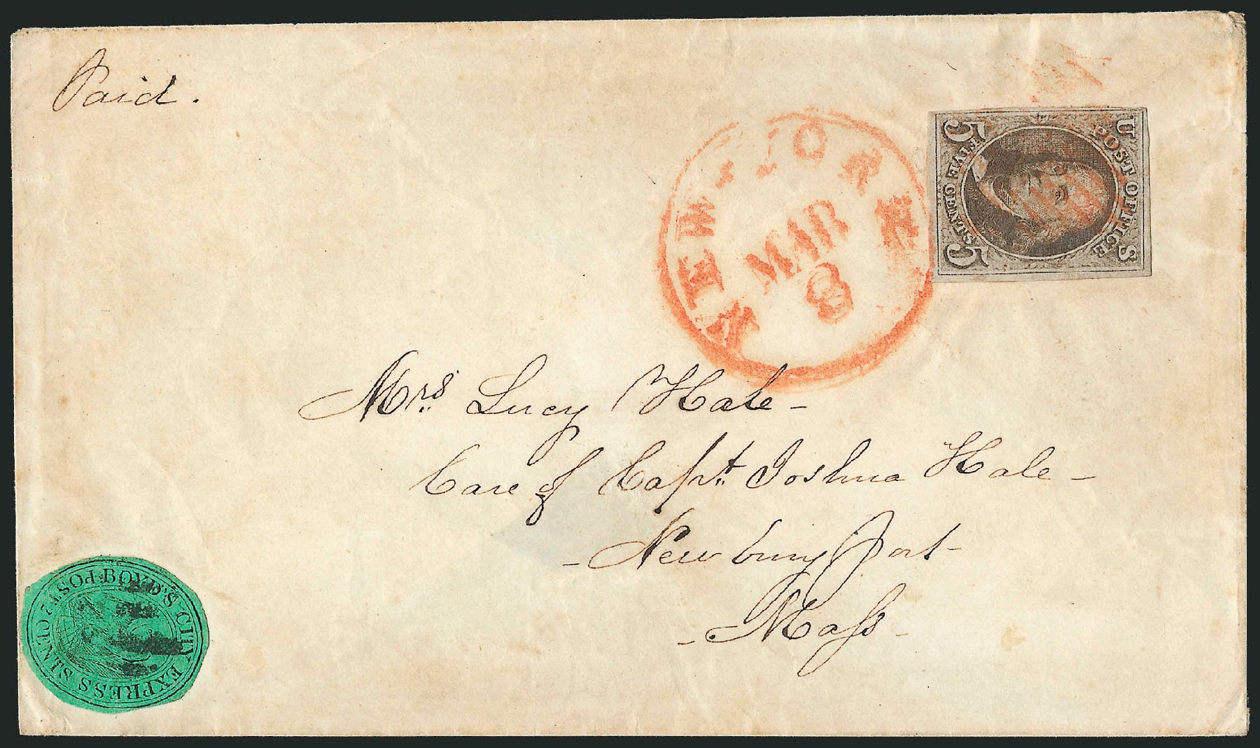 US Stamps Price Scott Catalogue #1: 5c 1847 Franklin. Robert Siegel Auction Galleries, Sep 2010, Sale 993, Lot 181