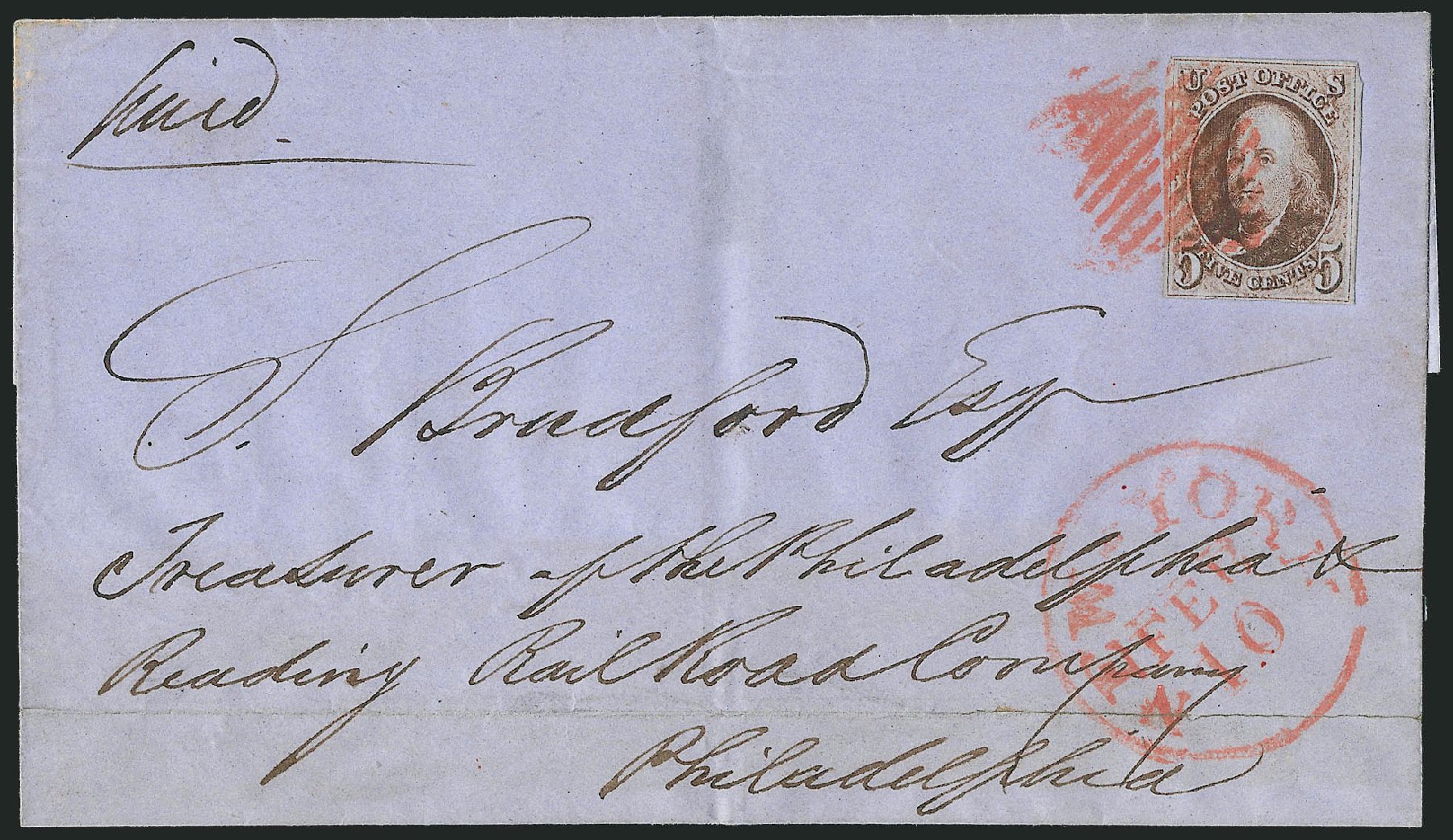 US Stamps Prices Scott #1 - 1847 5c Franklin. Robert Siegel Auction Galleries, Sep 2010, Sale 993, Lot 211