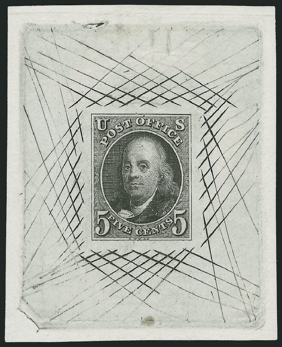 US Stamp Value Scott #1 - 1847 5c Franklin. Robert Siegel Auction Galleries, Oct 2010, Sale 997, Lot 5001