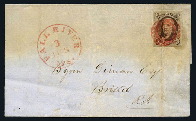Costs of US Stamp Scott Catalogue 1: 5c 1847 Franklin. Harmer-Schau Auction Galleries, Aug 2014, Sale 102, Lot 1614