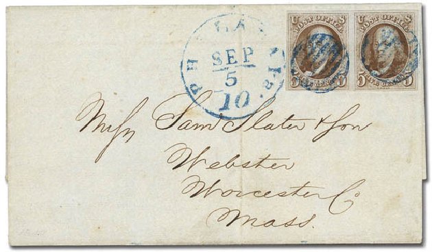 US Stamps Prices Scott 1: 1847 5c Franklin. Daniel Kelleher Auctions, Feb 2013, Sale 634, Lot 824