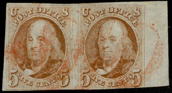 Price of US Stamp Scott Catalog 1: 5c 1847 Franklin. Daniel Kelleher Auctions, Sep 2013, Sale 639, Lot 3064
