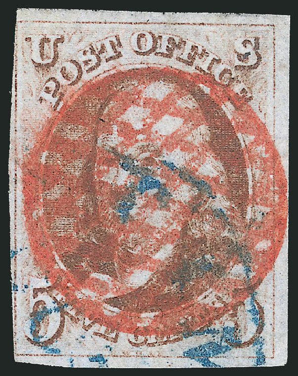 US Stamps Values Scott Catalogue 1 - 5c 1847 Franklin. Robert Siegel Auction Galleries, Apr 2012, Sale 1023, Lot 2154