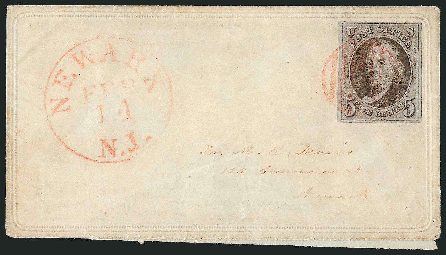 US Stamp Price Scott Catalog #1 - 5c 1847 Franklin. Robert Siegel Auction Galleries, Apr 2012, Sale 1023, Lot 2254