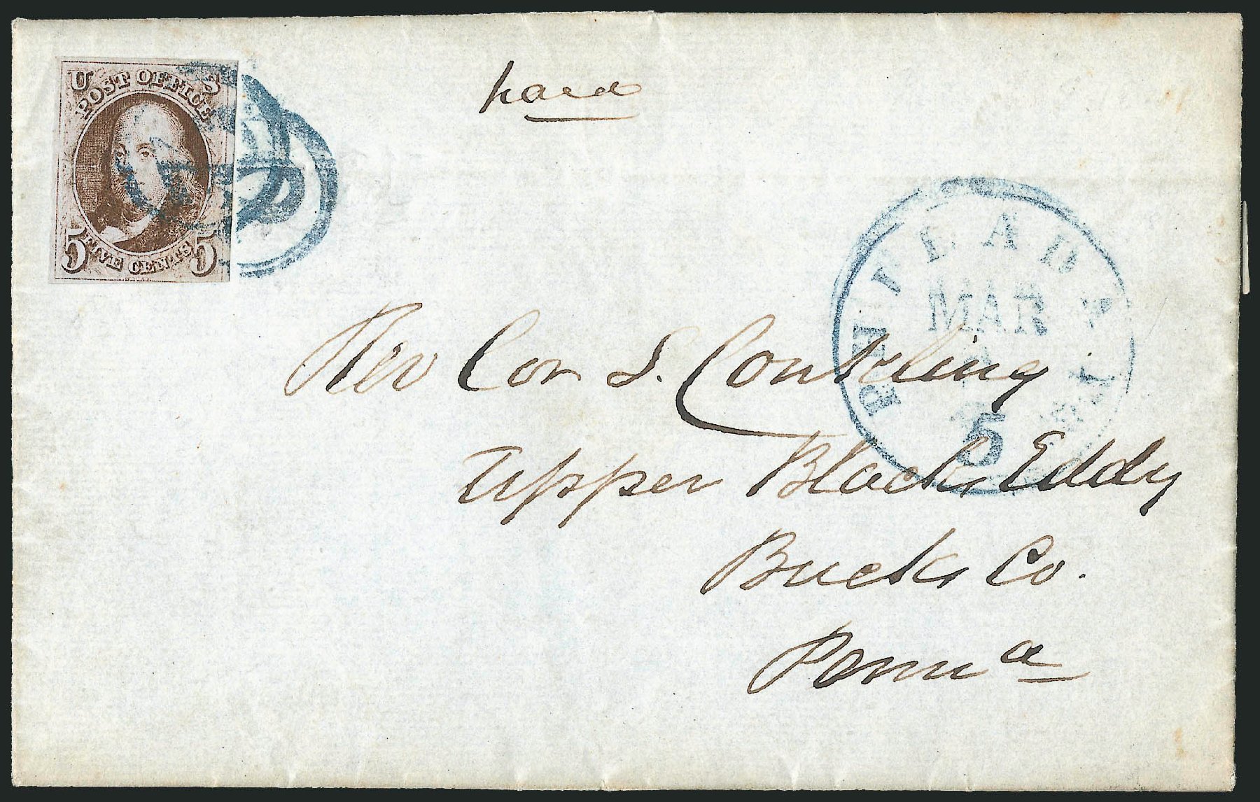 Prices of US Stamp Scott Cat. # 1: 1847 5c Franklin. Robert Siegel Auction Galleries, Apr 2012, Sale 1023, Lot 2284