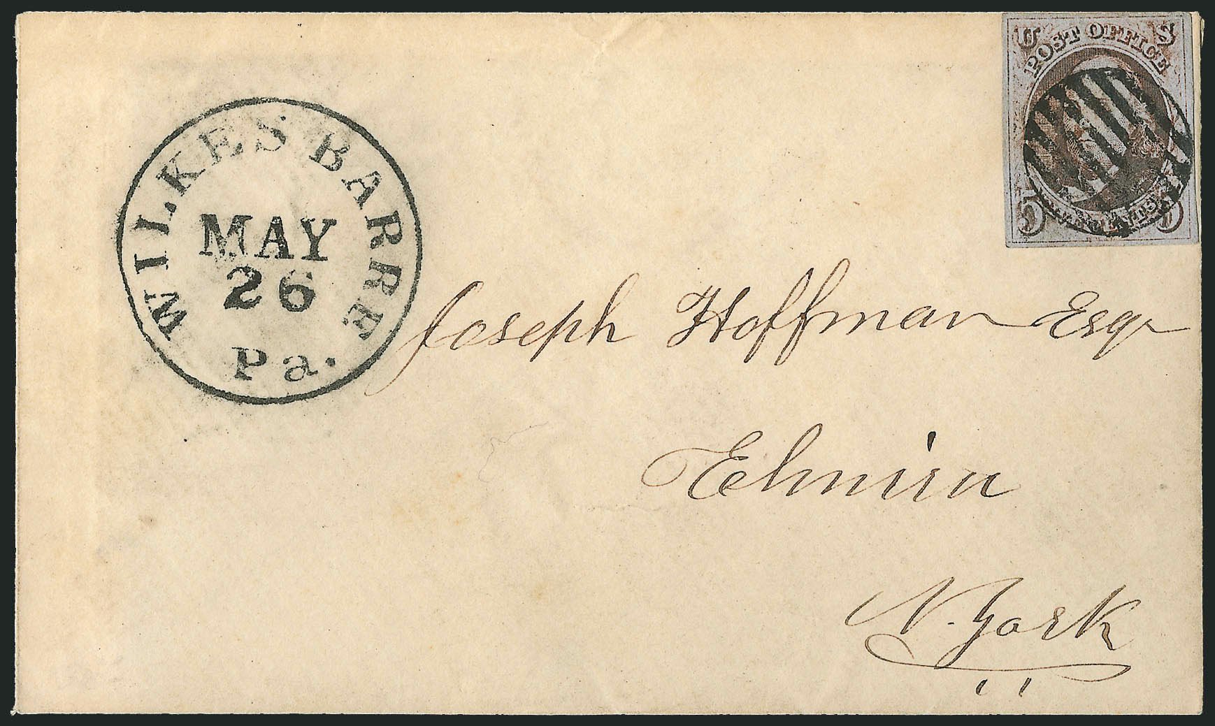 Cost of US Stamps Scott # 1: 1847 5c Franklin. Robert Siegel Auction Galleries, Apr 2012, Sale 1023, Lot 2324