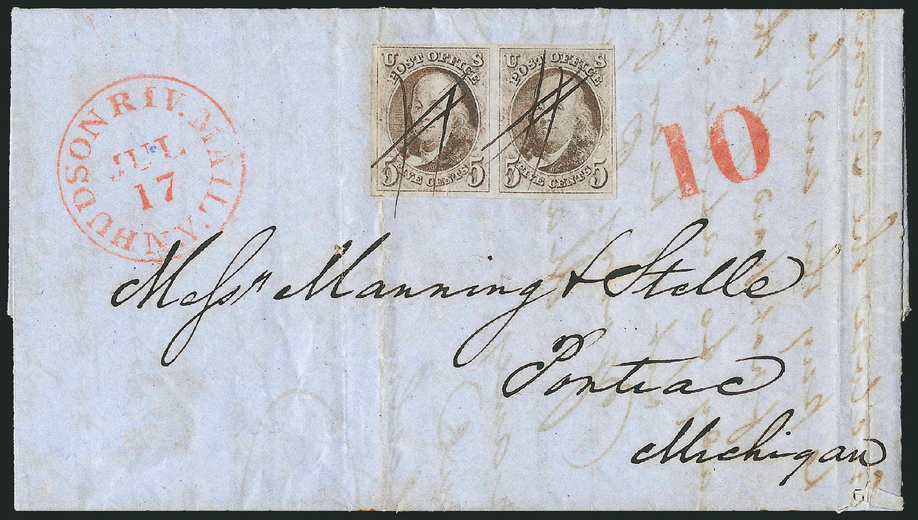 Price of US Stamp Scott #1 - 1847 5c Franklin. Robert Siegel Auction Galleries, Apr 2012, Sale 1023, Lot 2384