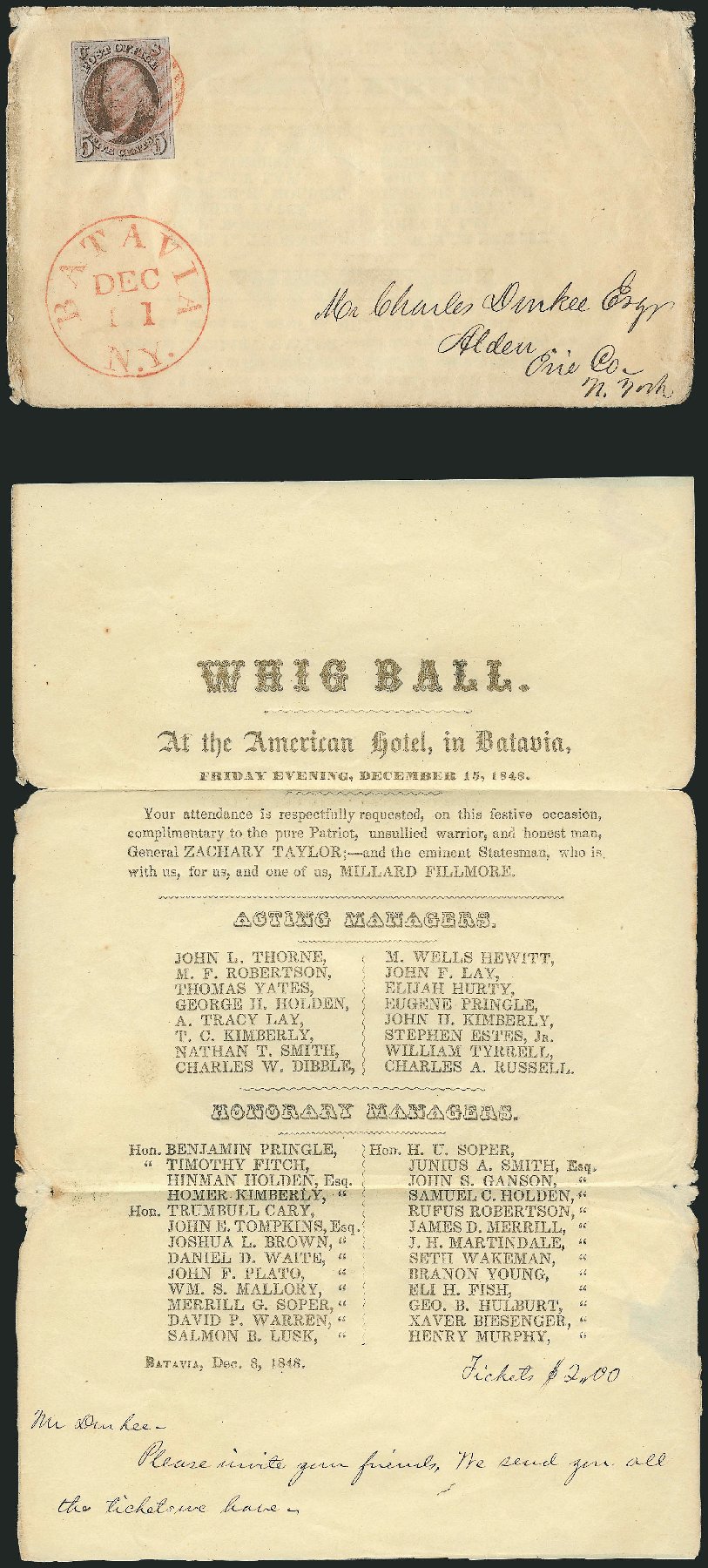 Prices of US Stamp Scott Catalogue 1 - 1847 5c Franklin. Robert Siegel Auction Galleries, Apr 2012, Sale 1023, Lot 2444