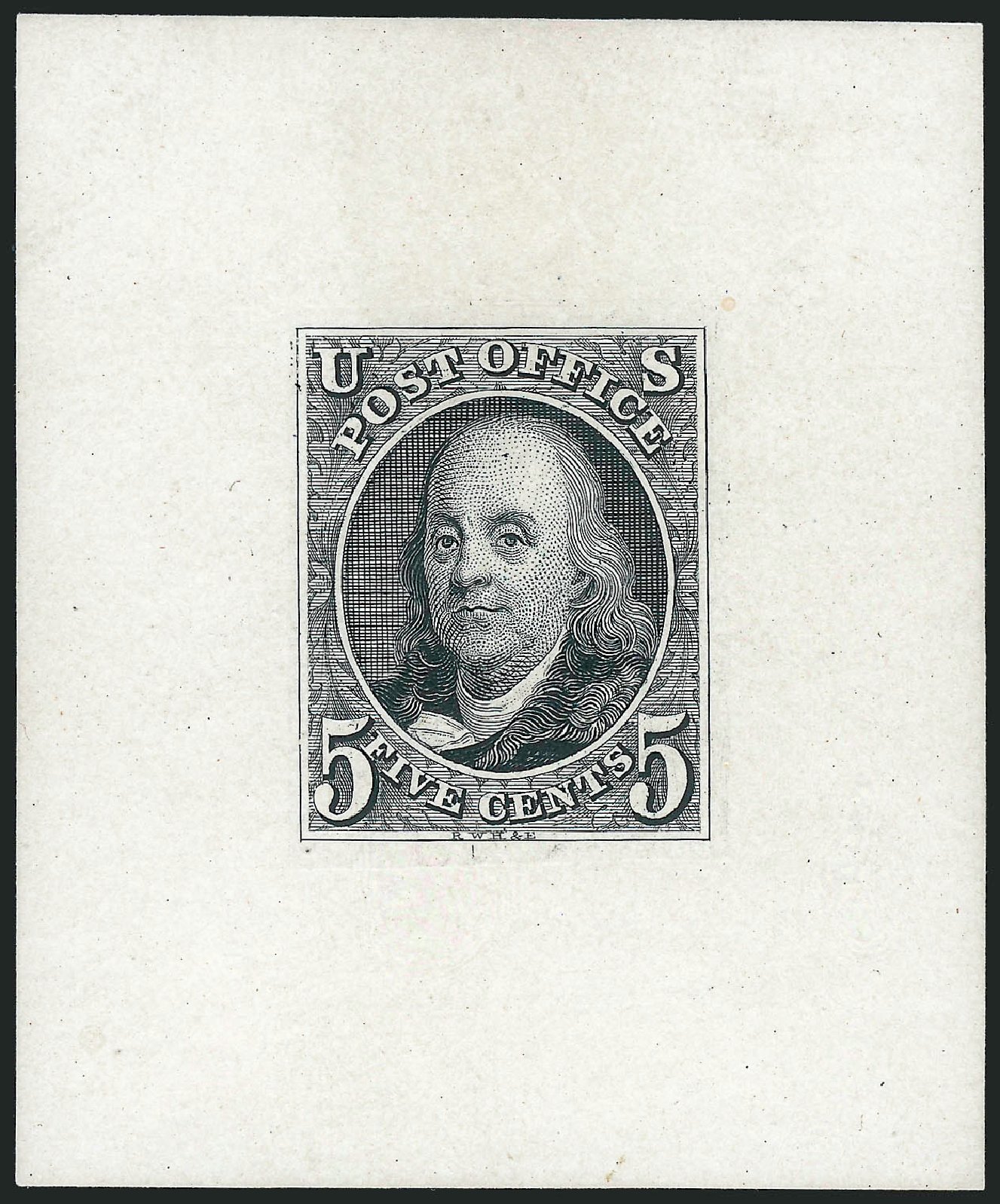 Cost of US Stamps Scott Cat. 1 - 5c 1847 Franklin. Robert Siegel Auction Galleries, May 2013, Sale 1044, Lot 4