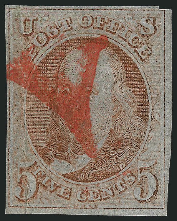 Values of US Stamps Scott # 1 - 5c 1847 Franklin. Robert Siegel Auction Galleries, Nov 2013, Sale 1061, Lot 3334