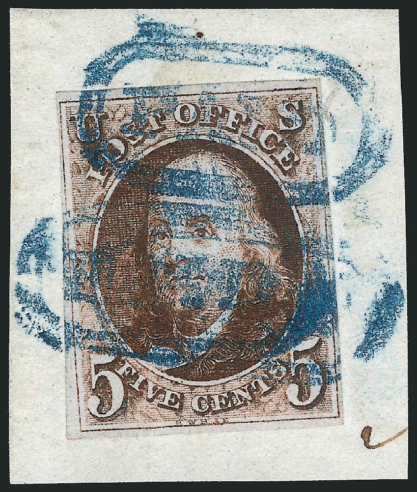 Costs of US Stamp Scott Catalog # 1 - 5c 1847 Franklin. Robert Siegel Auction Galleries, Mar 2014, Sale 1067, Lot 864