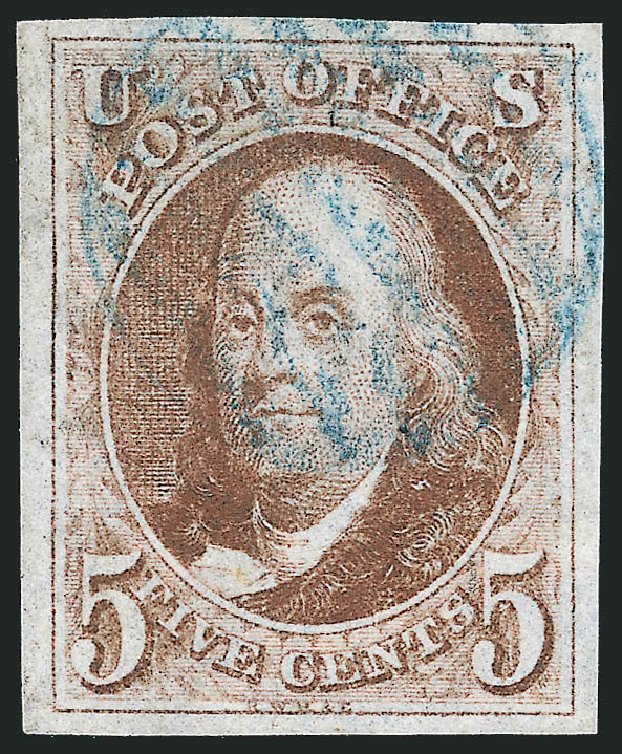 Prices of US Stamps Scott #1: 5c 1847 Franklin. Robert Siegel Auction Galleries, Sep 2010, Sale 993, Lot 144