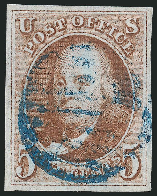Price of US Stamp Scott Cat. # 1: 1847 5c Franklin. Robert Siegel Auction Galleries, Sep 2010, Sale 993, Lot 154
