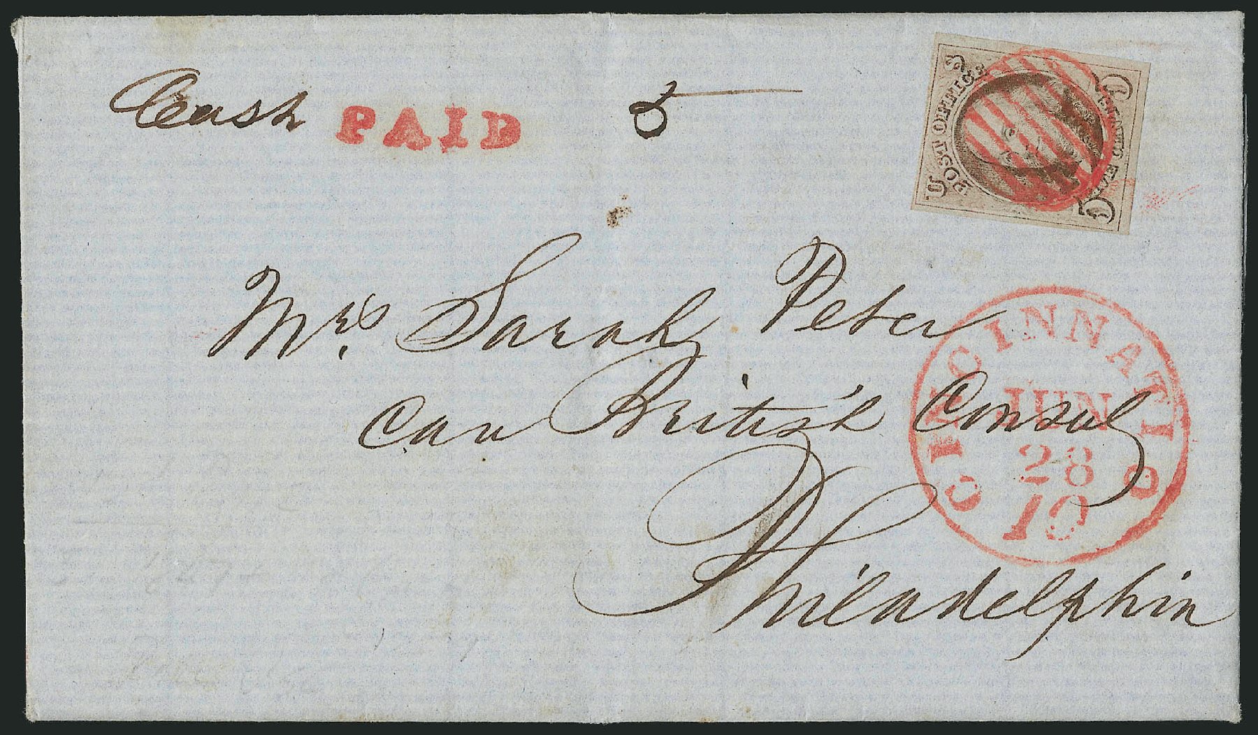 Cost of US Stamp Scott #1 - 5c 1847 Franklin. Robert Siegel Auction Galleries, Sep 2010, Sale 993, Lot 184