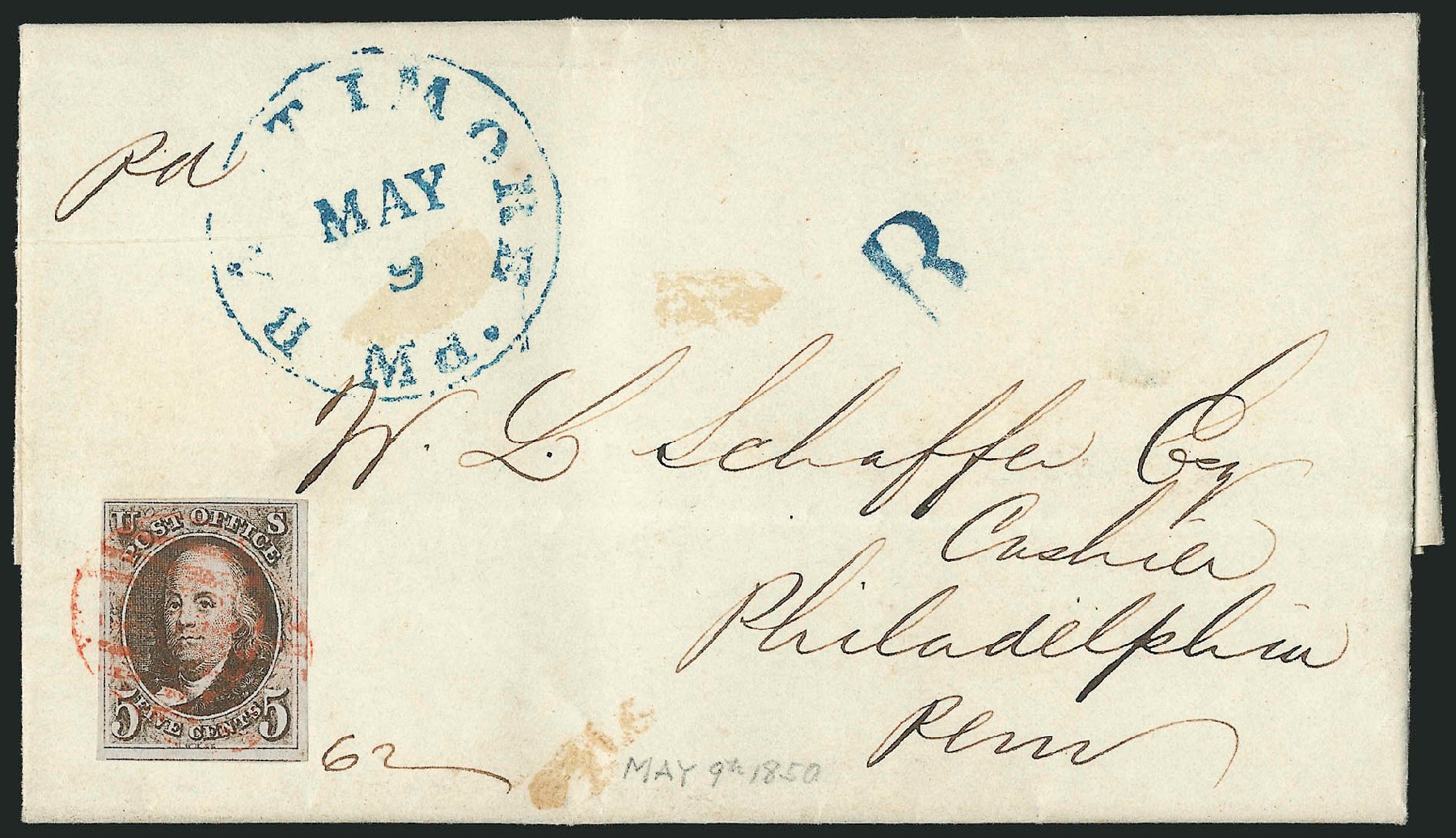 Values of US Stamp Scott # 1: 5c 1847 Franklin. Robert Siegel Auction Galleries, Sep 2010, Sale 993, Lot 194