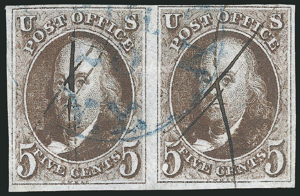US Stamps Price Scott Catalog 1 - 5c 1847 Franklin. Robert Siegel Auction Galleries, Sep 2010, Sale 993, Lot 34