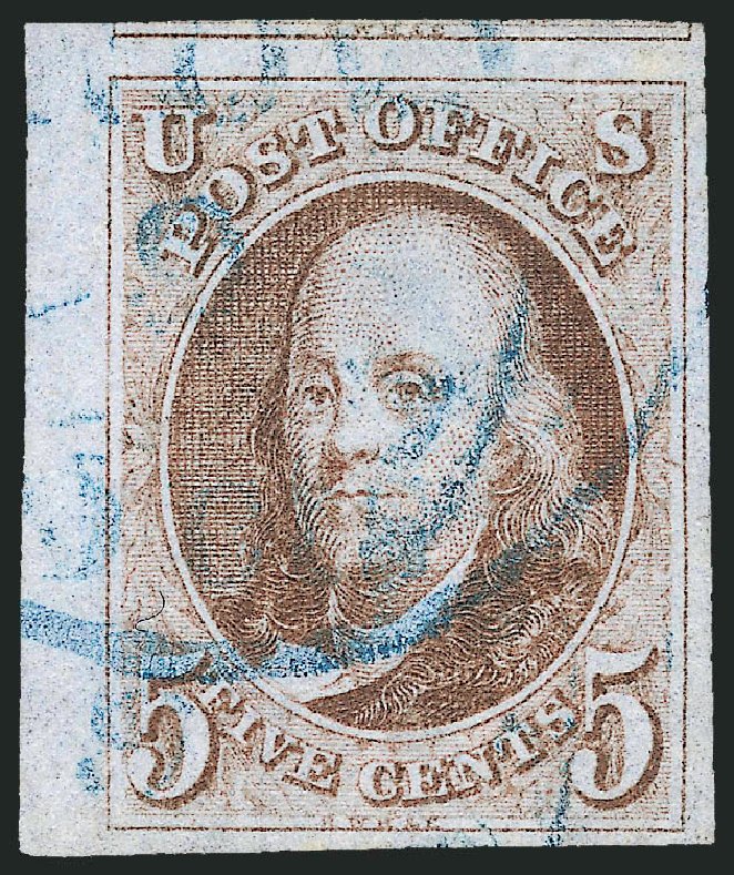 Prices of US Stamps Scott Catalog 1: 5c 1847 Franklin. Robert Siegel Auction Galleries, Oct 2010, Sale 997, Lot 5064