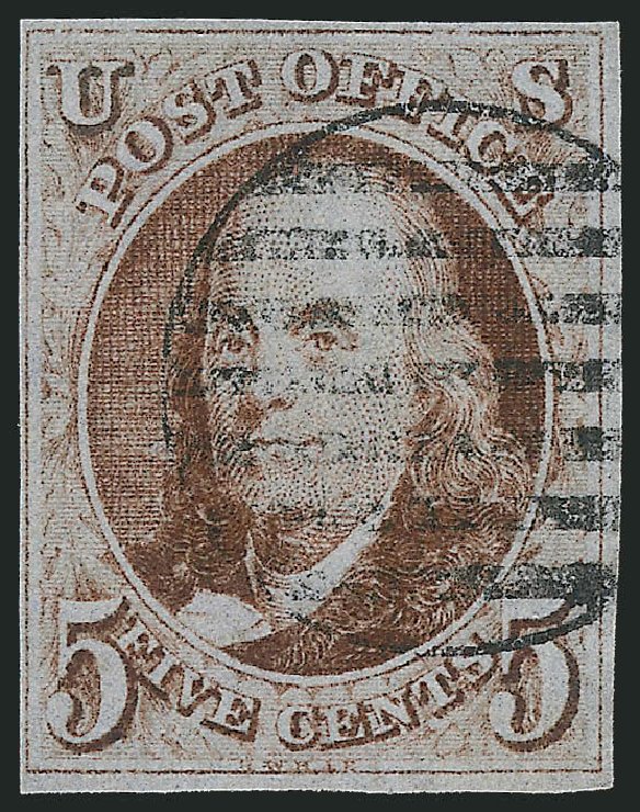 Prices of US Stamps Scott Cat. # 1: 1847 5c Franklin. Robert Siegel Auction Galleries, Oct 2010, Sale 997, Lot 5074