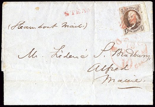 Price of US Stamps Scott # 1: 5c 1847 Franklin. Spink Shreves Galleries, Jan 2014, Sale 146, Lot 134
