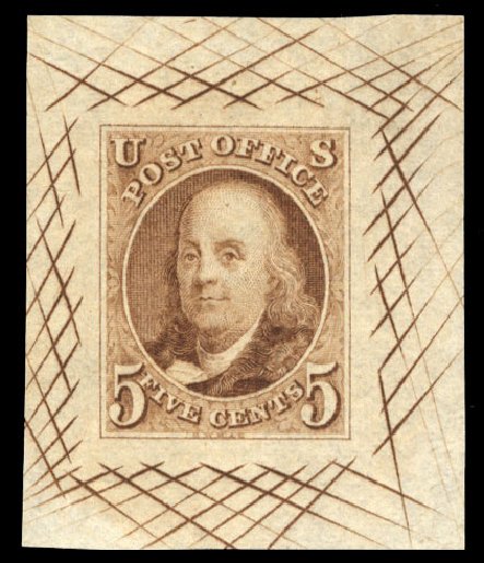 US Stamps Value Scott Catalogue 1: 5c 1847 Franklin. Cherrystone Auctions, Mar 2010, Sale 201003, Lot 5