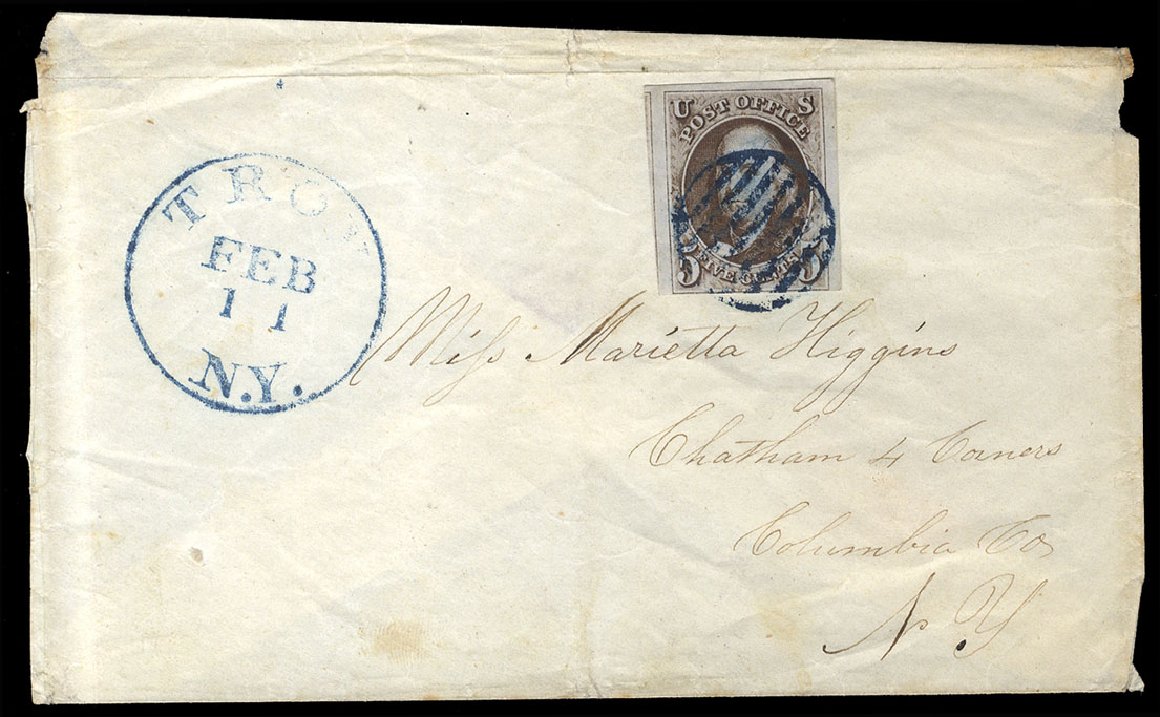 Values of US Stamps Scott Cat. # 1 - 5c 1847 Franklin. Cherrystone Auctions, Jun 2011, Sale 201106, Lot 5
