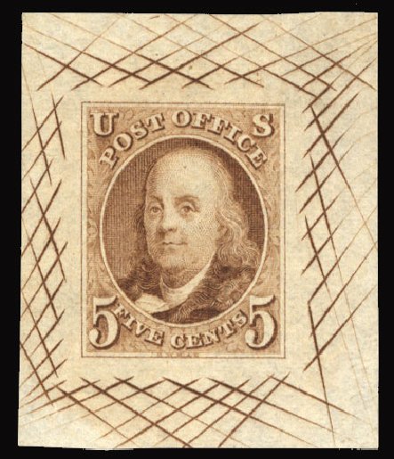 US Stamp Price Scott # 1 - 5c 1847 Franklin. Cherrystone Auctions, Jun 2012, Sale 201206, Lot 5