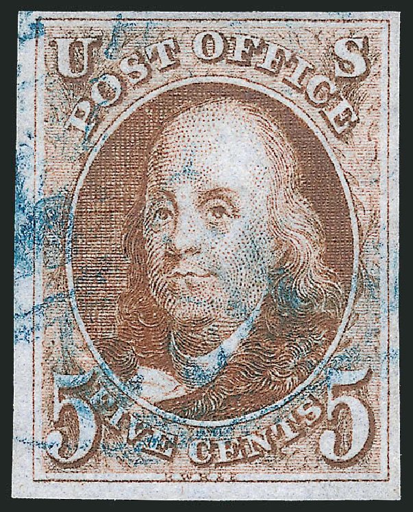 US Stamps Value Scott #1 - 1847 5c Franklin. Robert Siegel Auction Galleries, Mar 2011, Sale 1007, Lot 2075