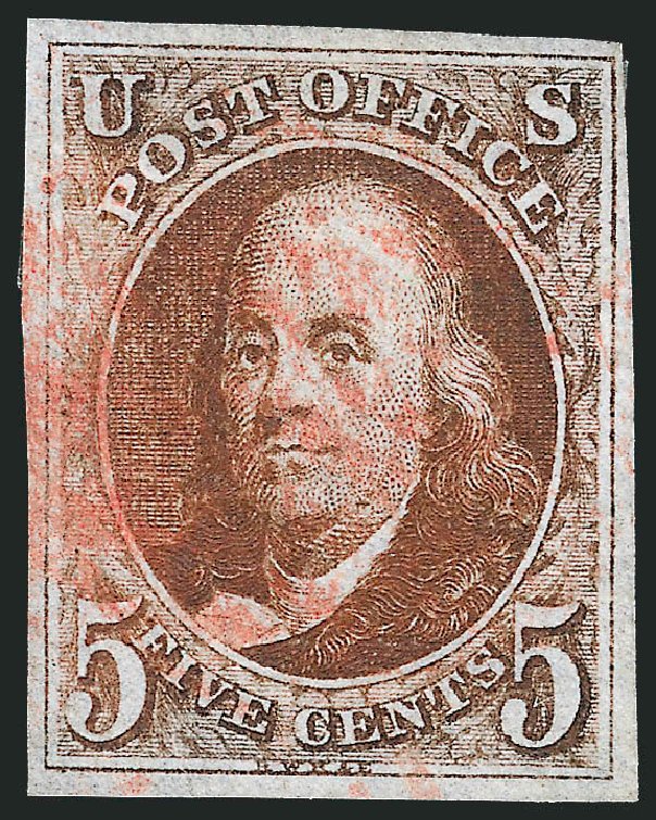Price of US Stamp Scott Catalog # 1: 5c 1847 Franklin. Robert Siegel Auction Galleries, Mar 2012, Sale 1021, Lot 105