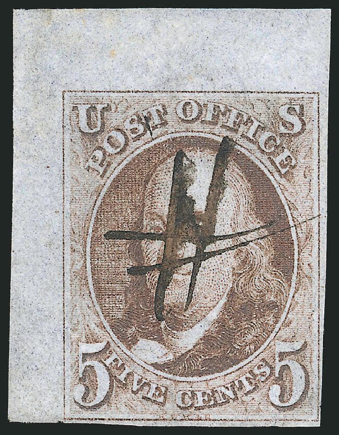 Prices of US Stamps Scott Catalogue 1: 5c 1847 Franklin. Robert Siegel Auction Galleries, Apr 2012, Sale 1023, Lot 2055