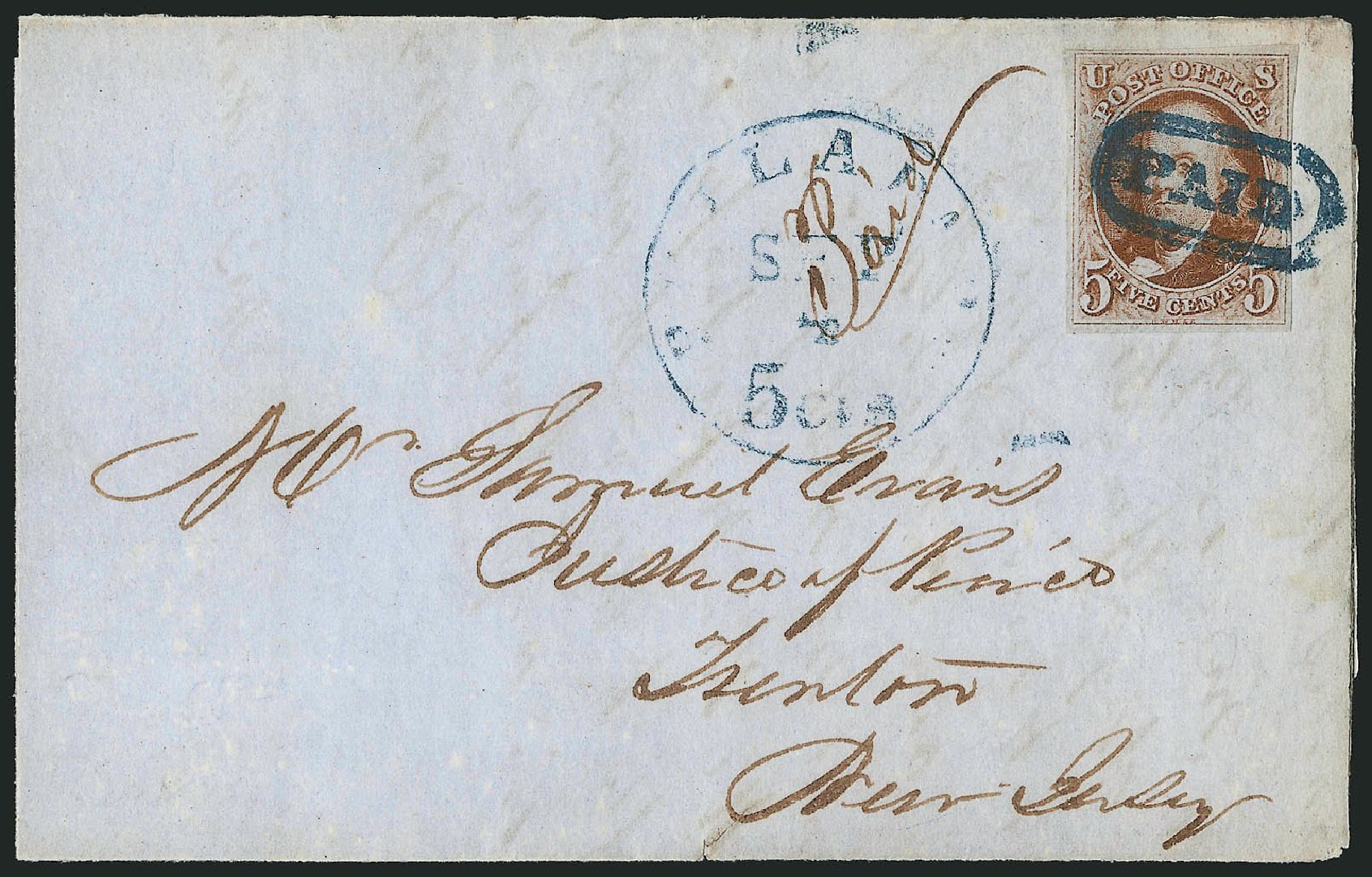 US Stamp Values Scott Cat. 1: 1847 5c Franklin. Robert Siegel Auction Galleries, Apr 2012, Sale 1023, Lot 2285