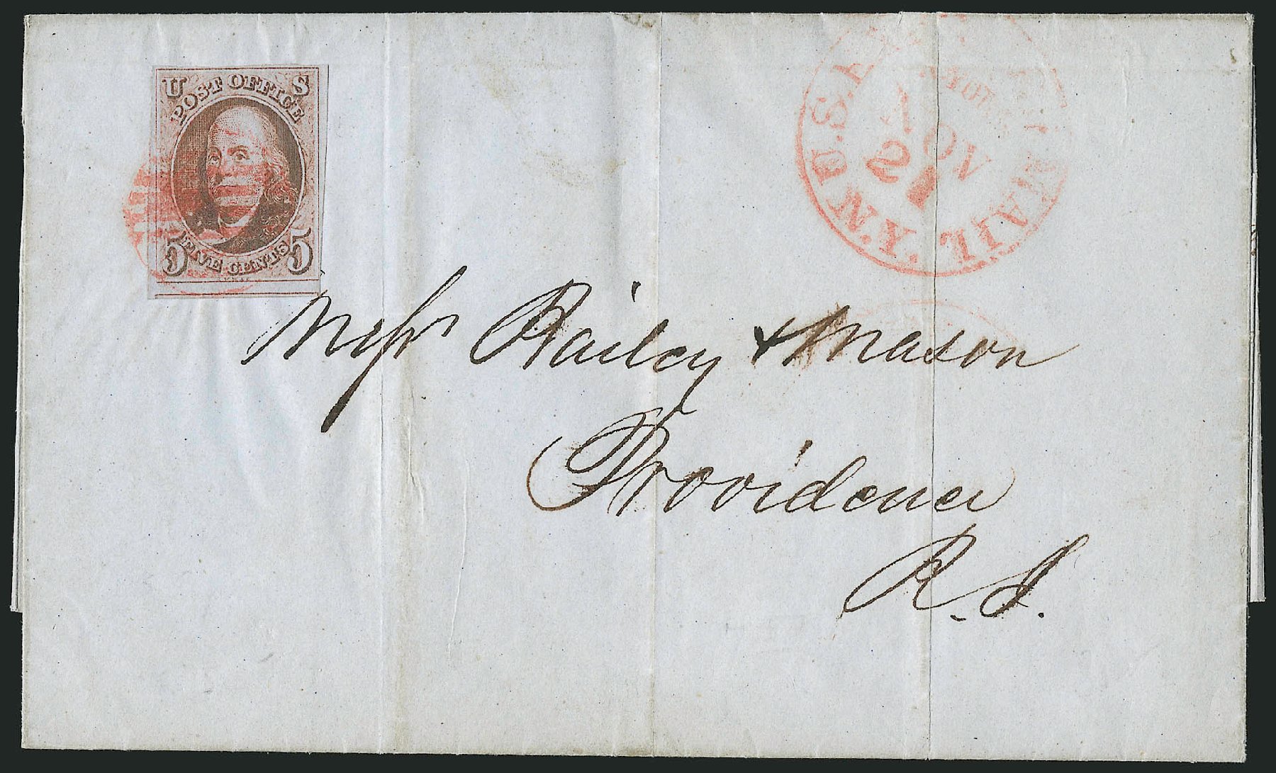 Prices of US Stamps Scott Catalogue #1 - 5c 1847 Franklin. Robert Siegel Auction Galleries, Apr 2012, Sale 1023, Lot 2365