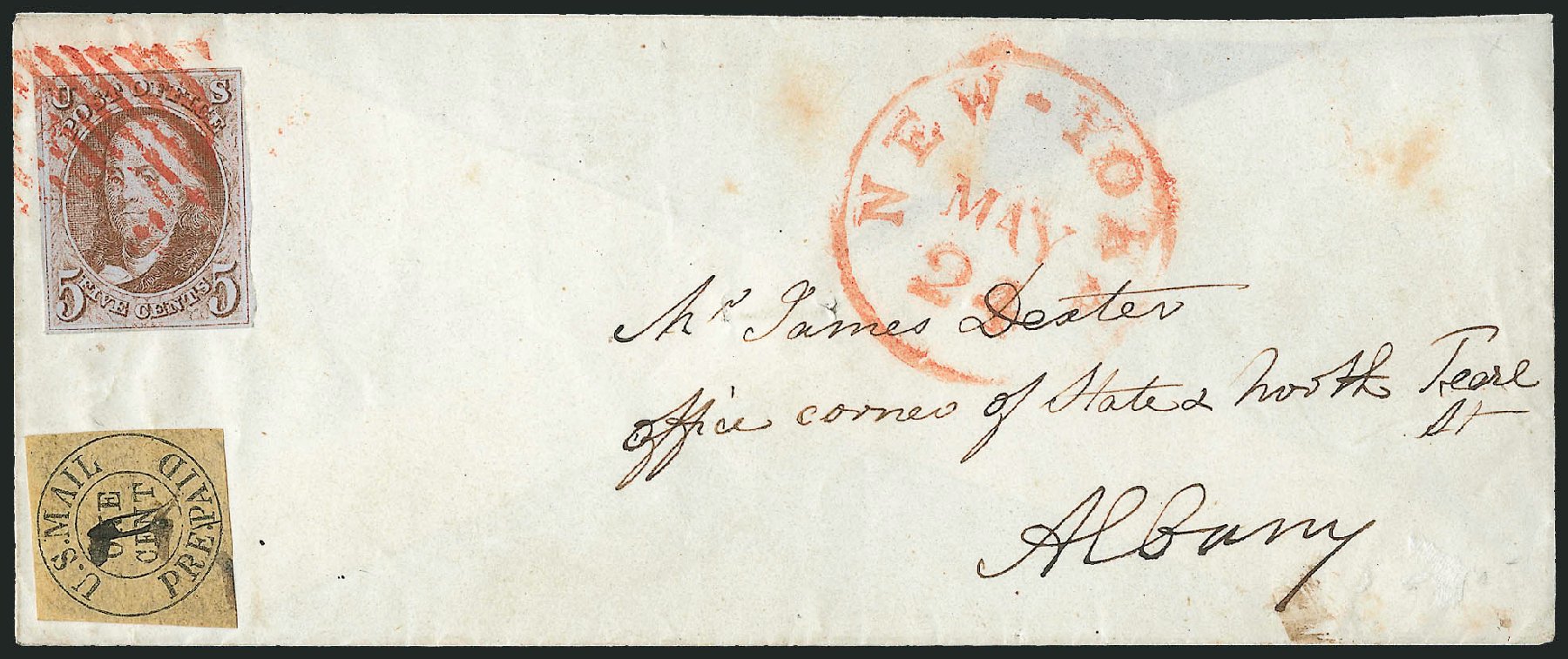 US Stamps Prices Scott Catalog #1: 1847 5c Franklin. Robert Siegel Auction Galleries, Apr 2012, Sale 1023, Lot 2395
