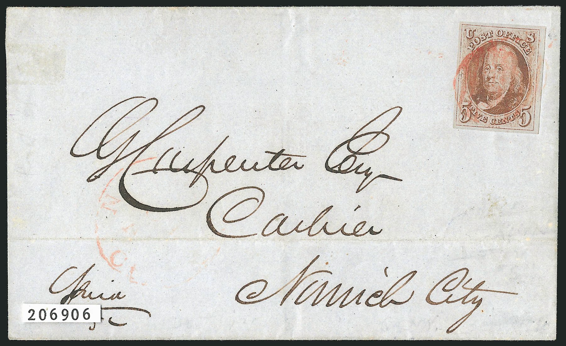 Value of US Stamps Scott Cat. # 1 - 1847 5c Franklin. Robert Siegel Auction Galleries, Sep 2010, Sale 993, Lot 195