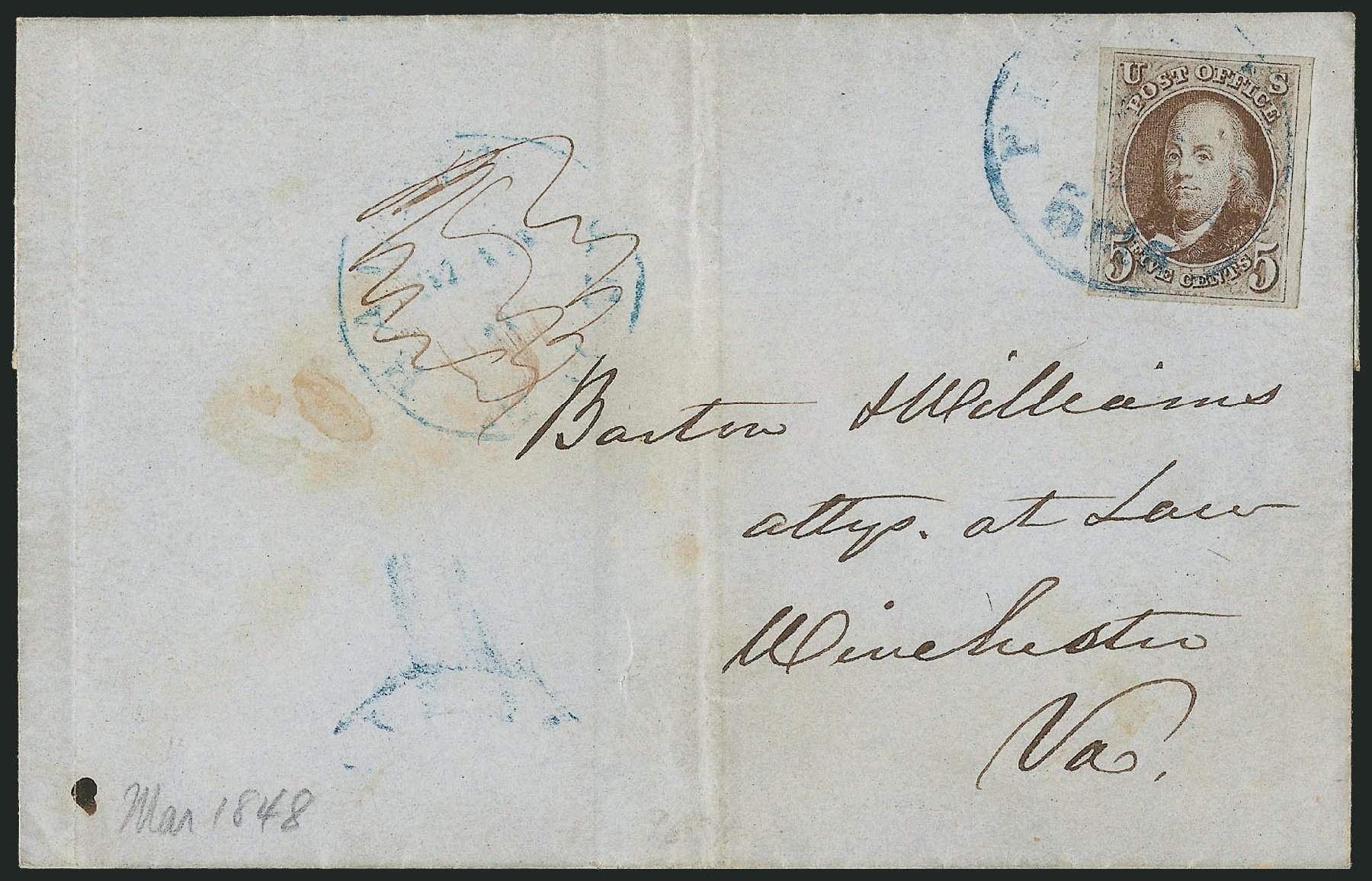 Prices of US Stamps Scott # 1 - 1847 5c Franklin. Robert Siegel Auction Galleries, Sep 2010, Sale 993, Lot 205