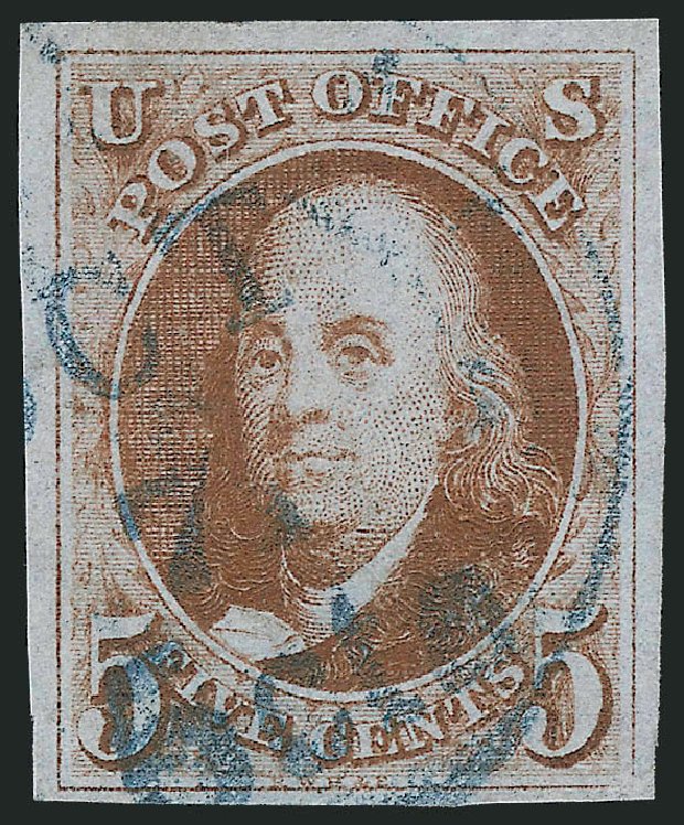 Price of US Stamp Scott Catalogue 1: 5c 1847 Franklin. Robert Siegel Auction Galleries, Oct 2010, Sale 997, Lot 5085