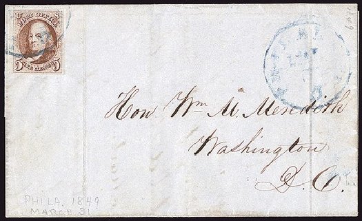US Stamp Prices Scott Catalog # 1: 5c 1847 Franklin. Spink Shreves Galleries, Jan 2014, Sale 146, Lot 135