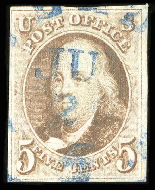 Values of US Stamps Scott # 1 - 5c 1847 Franklin. Spink Shreves Galleries, Jul 2015, Sale 151, Lot 5