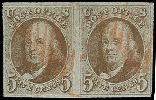 Values of US Stamp Scott Catalog #1: 5c 1847 Franklin. H.R. Harmer, Jun 2015, Sale 3007, Lot 3082