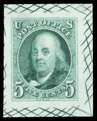 Cost of US Stamps Scott Cat. # 1: 5c 1847 Franklin. Daniel Kelleher Auctions, Sep 2014, Sale 655, Lot 122